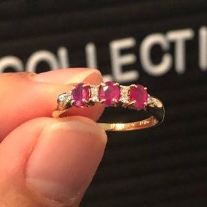 Japan yellow gold ruby with diamond